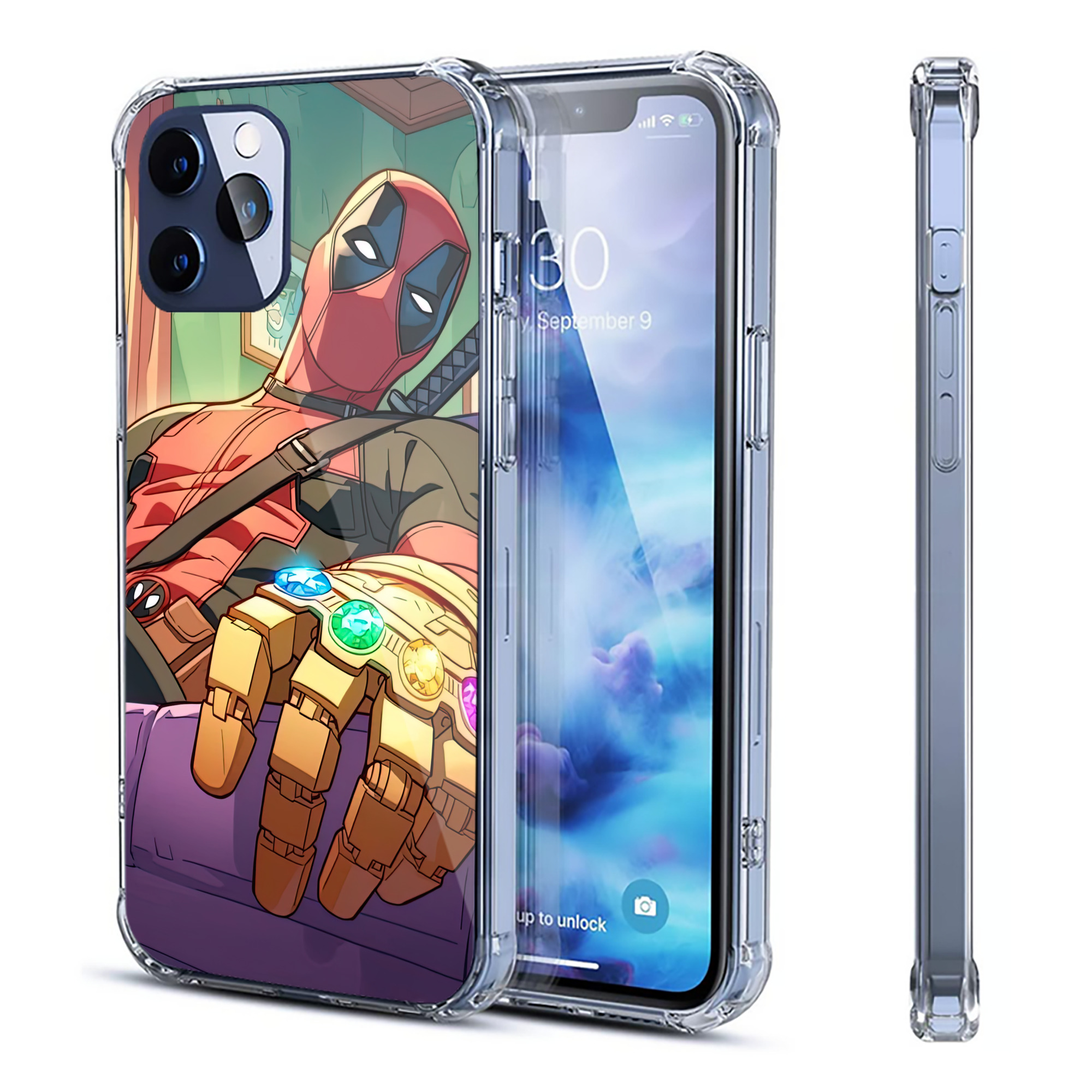 （画像用） Deadpool デッドプール 【iPhone 12シリーズ対応】透明スマホケース（クリアソフトケース）